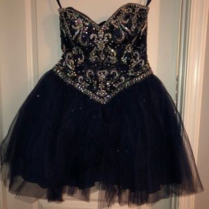 Short Navy Blue Prom/Sweet 16 Dress!